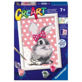 Ravensburger - CreArt pictura pe numere pentru copii iepuras cu funda Ravensburger - 1